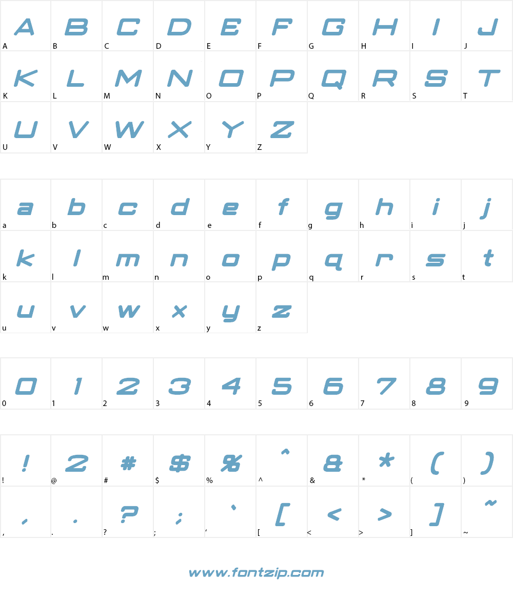 Classic Robot Font Character